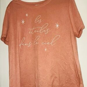 Orange Relaxed Short Sleeve T-Shirt with Crew Neck